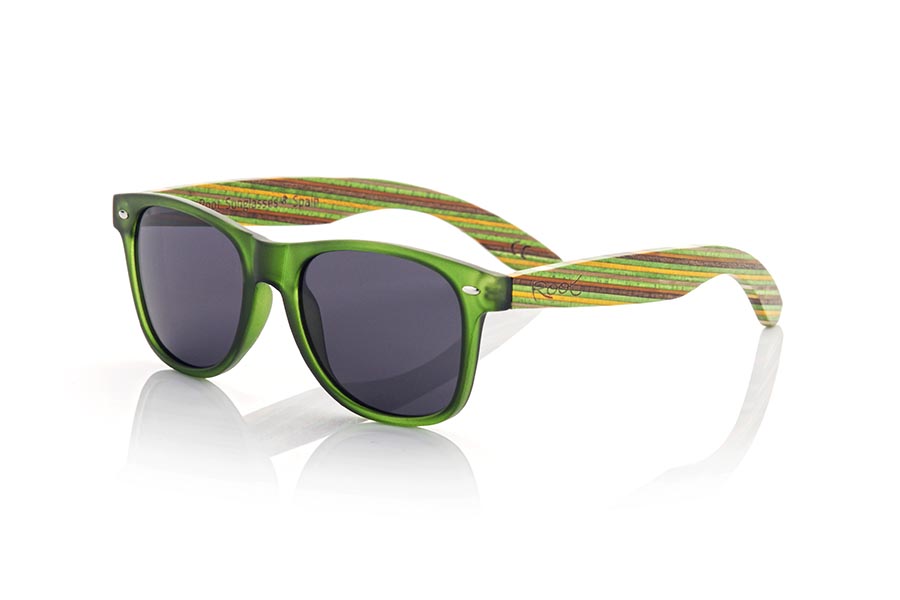 Gafas de Madera Natural de Bambú modelo SKA GREEN - Venta Mayorista y Detalle | Root Sunglasses® 